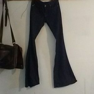 WILLIAM RAST SZ 28X35 BELLBOTTOM DARK BLUE JEANS